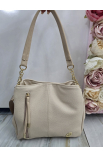 Béžová kabelka s reťazkovým ramienkom Grosso