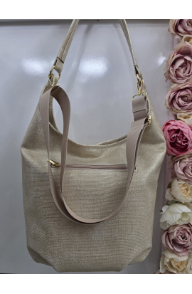 Elegantn&aacute; zlat&aacute; kabelka na plece Grosso