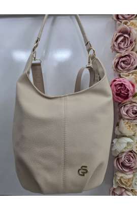 Štýlová béžová kabelka na plece Grosso