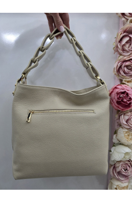 B&eacute;žov&aacute; kožen&aacute; kabelka Italy