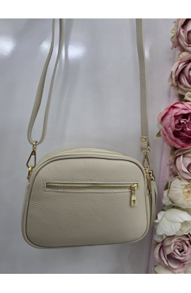 Ružov&aacute; Kožen&aacute; Crossbody kabelka Grosso