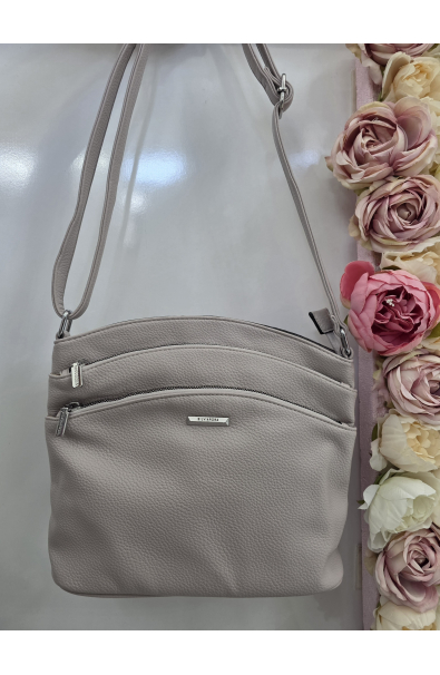 Šedohnedá crossbody kabelka Siliva Rosa