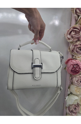Štýlová biela crossbody kabelka Silvia Rosa