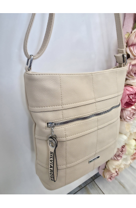 Elegantn&aacute; b&eacute;žov&aacute; crossbody kabelka SilviaRosa