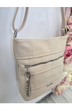 Elegantná béžová crossbody kabelka SilviaRosa