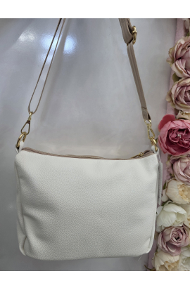 Crossbody biela zlat&aacute; kabelka Grosso