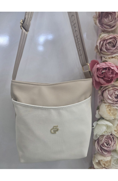 Béžová crossbody kabelka Grosso