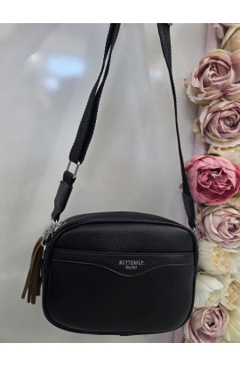 Menšia čierna crossbody kabelky Silvia Rosa