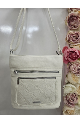 Biela crossbody kabelka Silvia Rosa