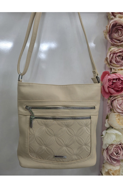 Béžová crossbody kabelka Siliva Rosa