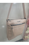 Jednoduchá ružová crossbody kabelka