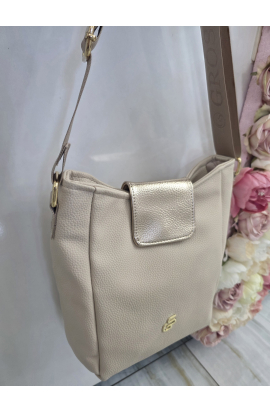 &Scaron;t&yacute;lov&aacute; b&eacute;žov&aacute; crossbody kabelka na plece Grosso