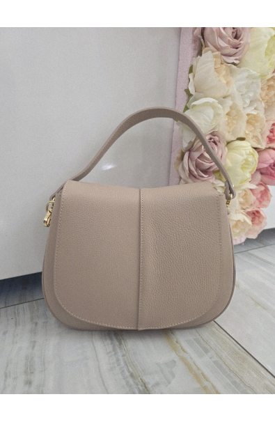Ružová kožená crossbody kabelka Vera Pelle