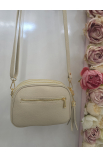 Béžová Kožená Crossbody kabelka Grosso