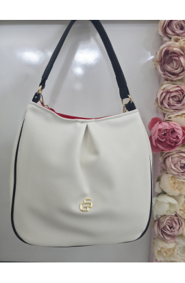 Bielo-čierna crossbody kabelka Grosso