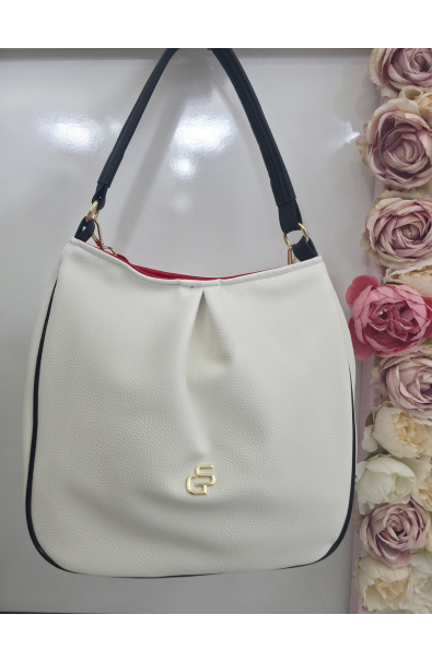 Bielo-čierna crossbody kabelka Grosso
