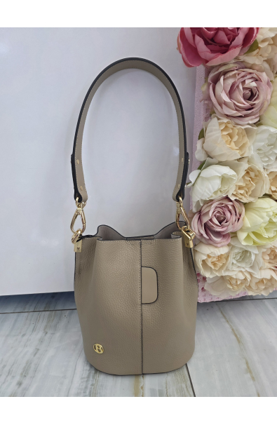 Béžová kožená Crossbody kabelka BAGGER