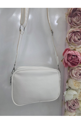 Biela crossbody kabelka Italy