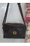 Tm.hnedá menšia crossbody kabelka Grosso