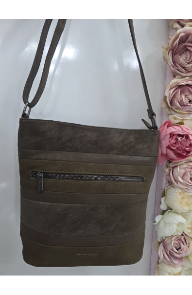 Štýlová hnedá crossbody kabelka Silvia Rosa