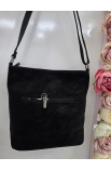 Štýlová čierna crossbody kabelka Silvia Rosa