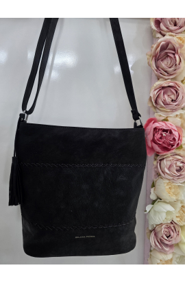 Crossbody čierna kabelka Silvia Rosa