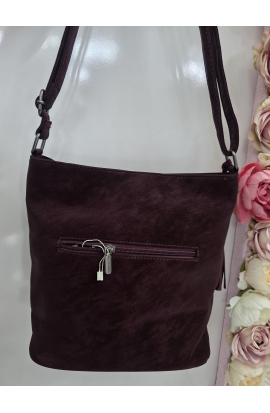 Crossbody bordov&aacute; kabelka Silvia Rosa