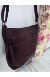 Crossbody bordová kabelka Silvia Rosa