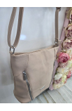 Jednoduchá béžová crossbody kabelka Silvia