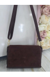 Bordová kožená crossbody kabelka Vera Pelle