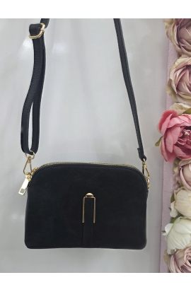 Čierna crossbody štýlová mini kabelka Italy