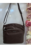 Hnedá crossbody kabelka tvojzips Silvia Rosa
