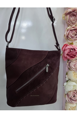 Elegantná bordová crossbody kabelka SilviaRosa