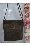 Elegantná hnedá crossbody kabelka SilviaRosa