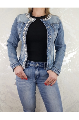 Štýlová jeansová dámska bunda Italy